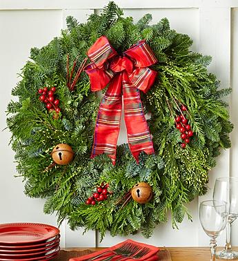 Festive Holiday Wreath & Centerpiece Set