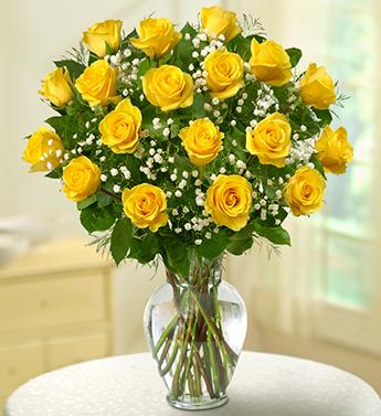 Rose Elegance - Premium Long Stemmed Yellow Roses Flower Bouquet
