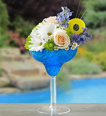 Blue Hawaiian Floral Margarita Flower Bouquet