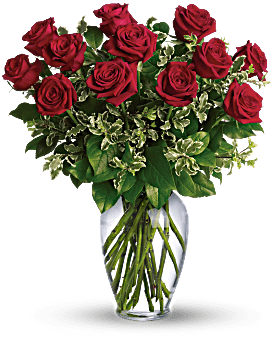 Always on My Mind - Long Stemmed Red Roses Flower Bouquet
