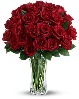 Love and Devotion - Long Stemmed Red Roses Flower Bouquet