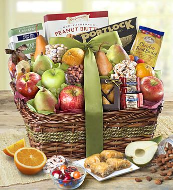 Kosher Fruit & Sweet Gift Basket