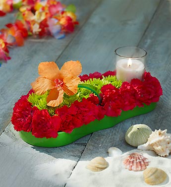 Fresh Flower Flip Flop™ Centerpiece Flower Bouquet