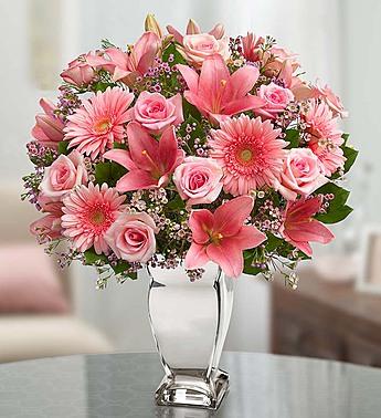 Dazzle Her Day - Assorted Pink Flower Bouquet