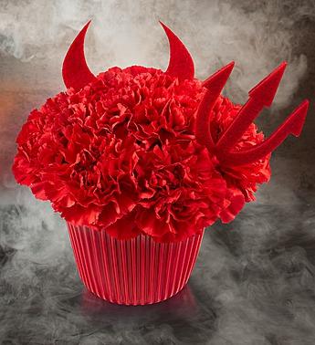Devil Food Flower Cupcake
