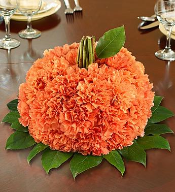 Fresh Flower Pumpkin - Floral Pumpkin Flower Bouquet