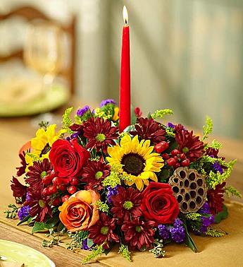 Harvest Glow Centerpiece Flower Bouquet