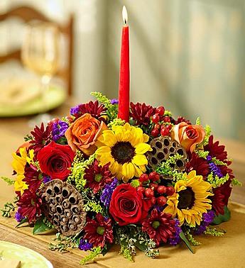 Harvest Glow Centerpiece Flower Bouquet