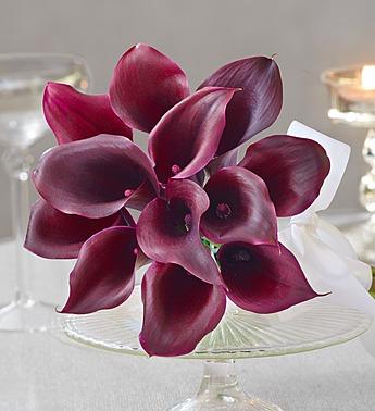 Purple Elegance Mini Calla Lily Bouquet Flower Bouquet