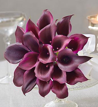 Purple Elegance Mini Calla Lily Bouquet Flower Bouquet