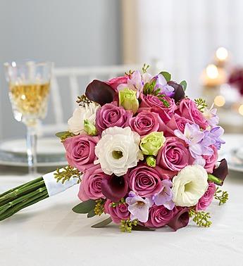 Purple Elegance Mixed Bouquet Flower Bouquet