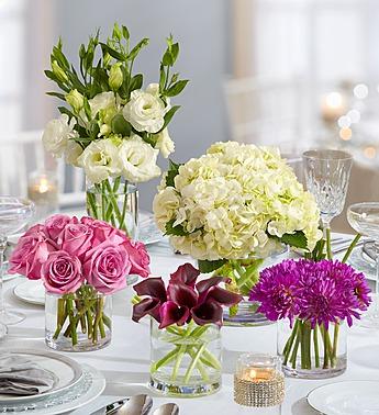 Purple Elegance Centerpiece Package Flower Bouquet