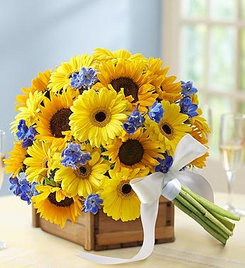 Country Wedding Deluxe Sunflower Mixed Bouquet Flower Bouquet