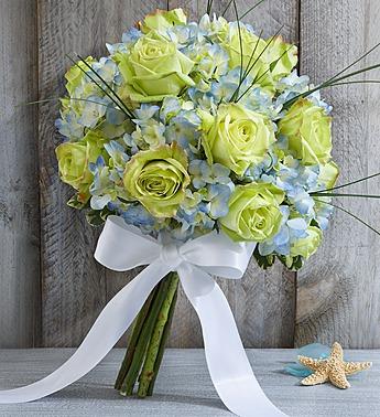 Beach Wedding Rose and Hydrangea Bouquet Flower Bouquet