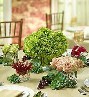 Vineyard Wedding Centerpiece Package Flower Bouquet