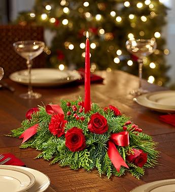 All Red Centerpiece Flower Bouquet