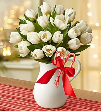 Peppermint Pitcher of Tulips™ Flower Bouquet