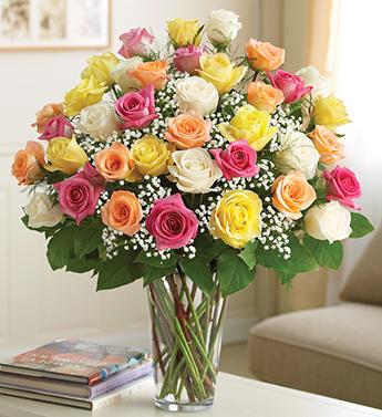 Ultimate Elegance Premium Long Stem Assorted Roses Flower Bouquet