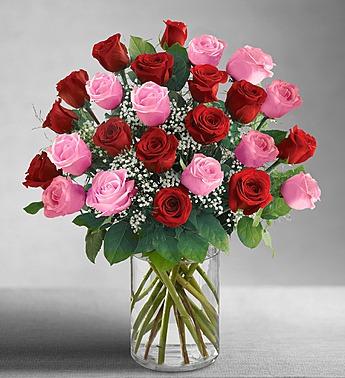 Ultimate Elegance™ Long Stem Pink & Red Roses Flower Bouquet