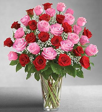 Ultimate Elegance™ Long Stem Pink & Red Roses