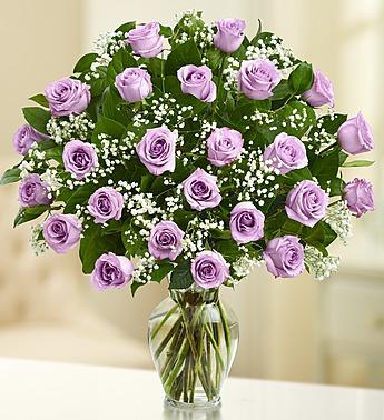 Ultimate Elegance™ Long Stem Purple Roses Flower Bouquet