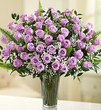 Ultimate Elegance™ Long Stem Purple Roses Flower Bouquet