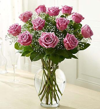 Rose Elegance Premium Long Stem Lavender Roses