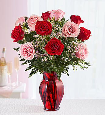 Shades of Pink and Red™ Flower Bouquet