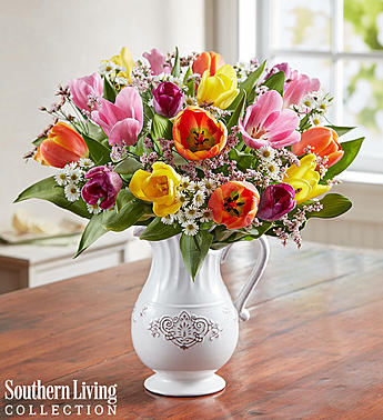 Fresh Spring Tulip Pitcher by Southern Living™