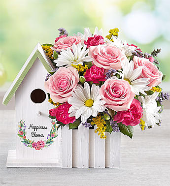 Happiness Blooms™ Birdhouse - Pink