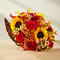 The FTD® Fall Harvest™ Cornucopia by Better Homes and Gardens® Flower Bouquet
