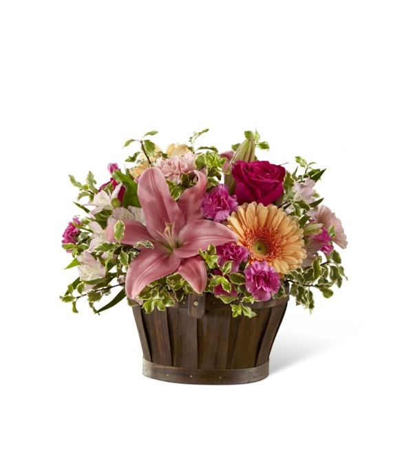 The FTD® Spring Garden® Basket- BASKET INCLUDED Flower Bouquet
