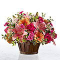 The FTD® Spring Garden® Basket- BASKET INCLUDED Flower Bouquet