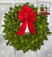 Christmas Wreath with Free Yankee Candle®
