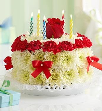 Birthday Flower Cake Bright Flower Bouquet