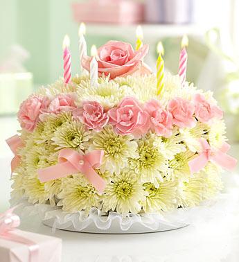Birthday Flower Cake Pastel Flower Bouquet