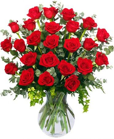 Two Dozen Roses Flower Bouquet