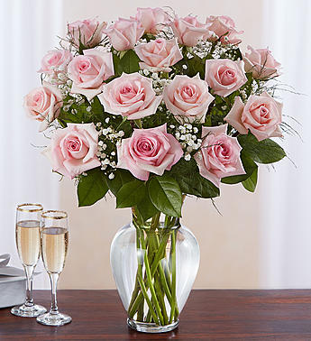 Rose Elegance Premium Long Stem Pink Roses Flower Bouquet