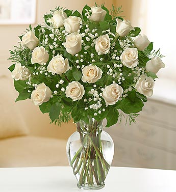 Rose Elegance Premium Long Stem White Roses