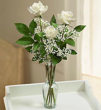 Rose Elegance Premium Long Stem White Roses Flower Bouquet