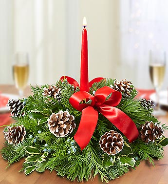 Berry Merry Christmas™ Centerpiece Flower Bouquet