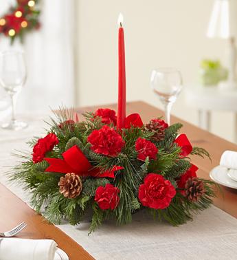 Traditional Christmas Centerpiece Flower Bouquet