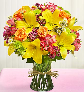 Vase Arrangement for Sympathy Flower Bouquet