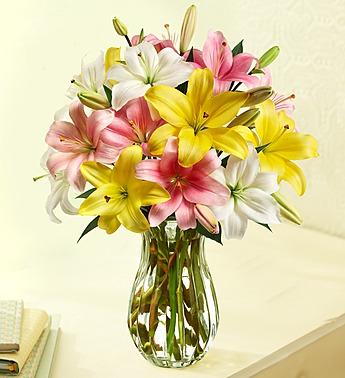 Sweet Spring Lilies Flower Bouquet