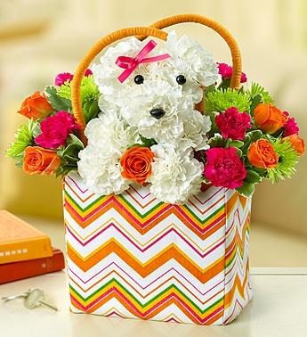 a-DOG-able® in a Tote Flower Bouquet