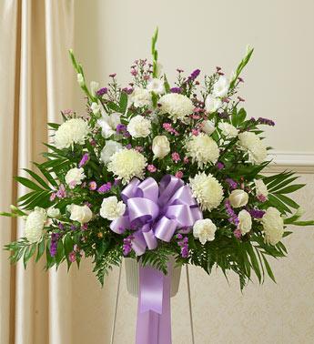 Heartfelt Sympathies Standing Basket - Lavender