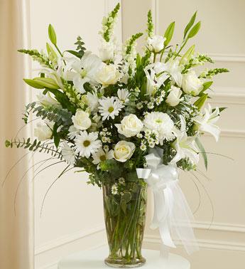 Beautiful Blessings Vase Arrangement - White Flower Bouquet