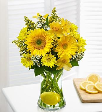 Make Lemonade in a Vase Flower Bouquet