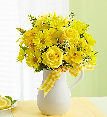 Pitcher of Sunshine Flower Bouquet