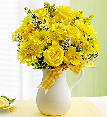 Pitcher of Sunshine Flower Bouquet